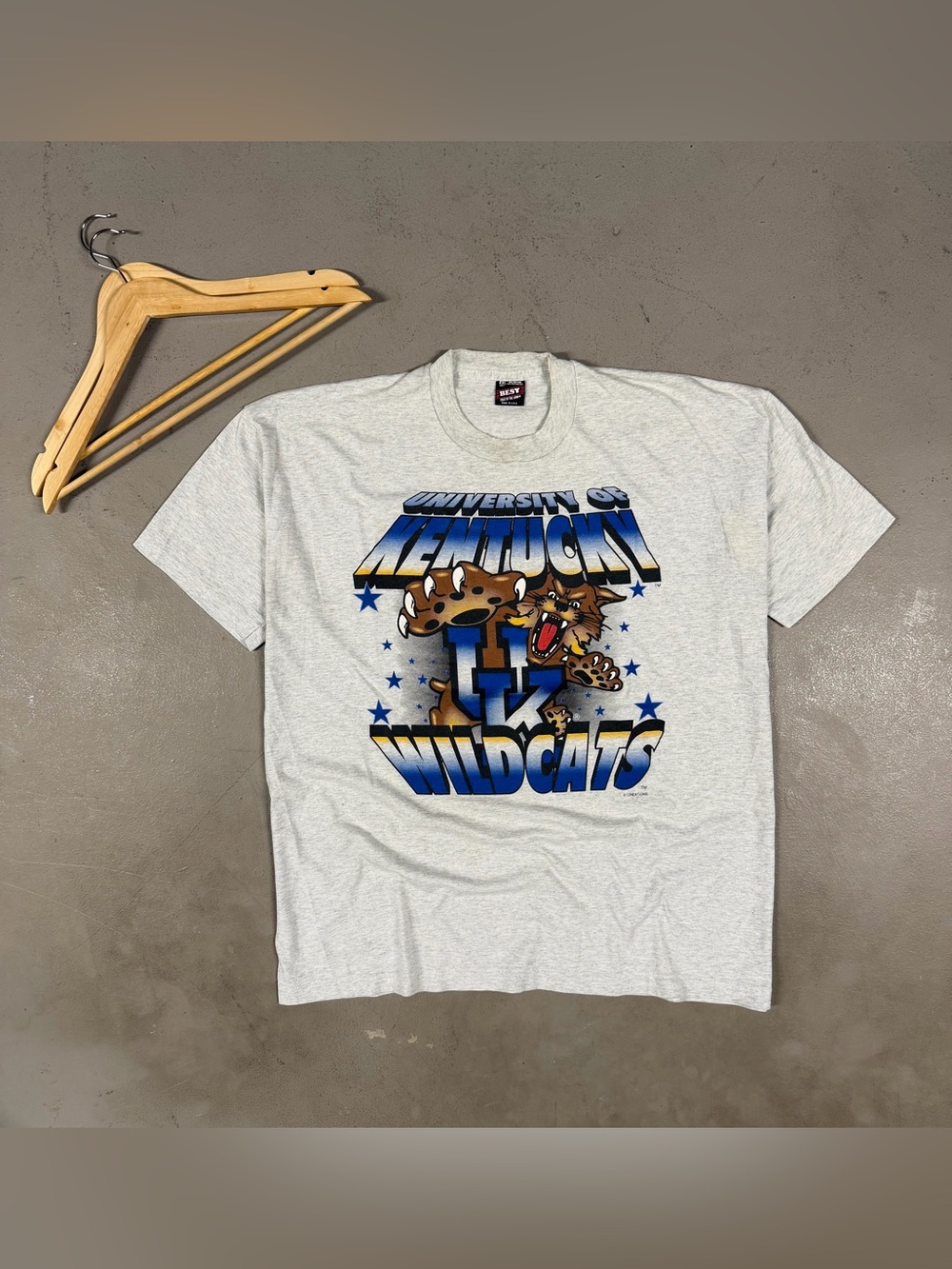 Vintage 90s Screen Stars Kentucky Wildcats College Sportswear Retro Tee T-Shirt